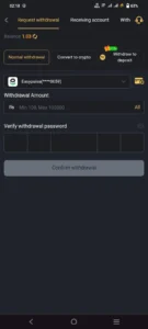m999 withdrawl page